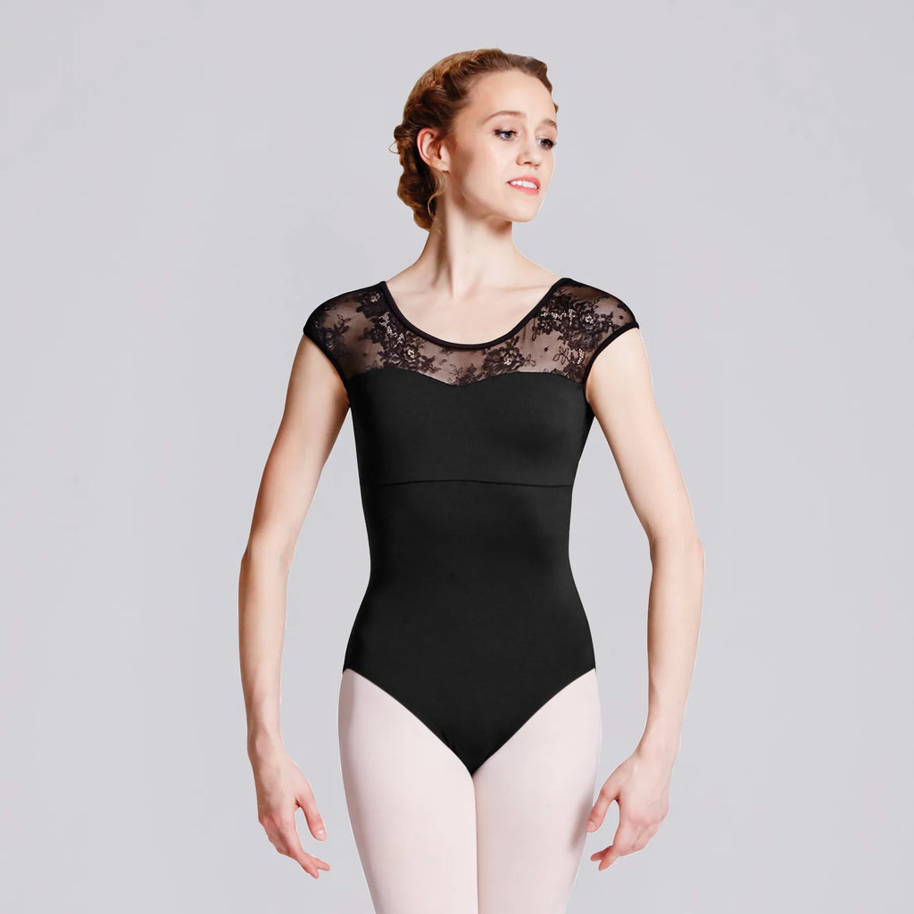 Bloch lace cap sleeve leotard
