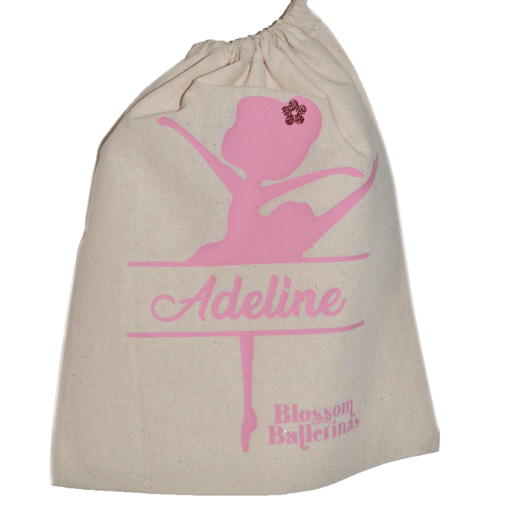 Blossom Ballerina Drawstring Personalised Shoe Bag